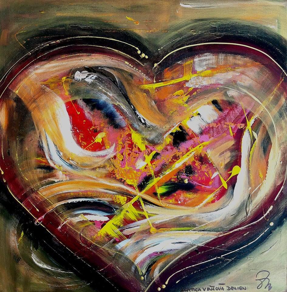 obraz_zlatica_vinsova_malba_srdiecko-hnede