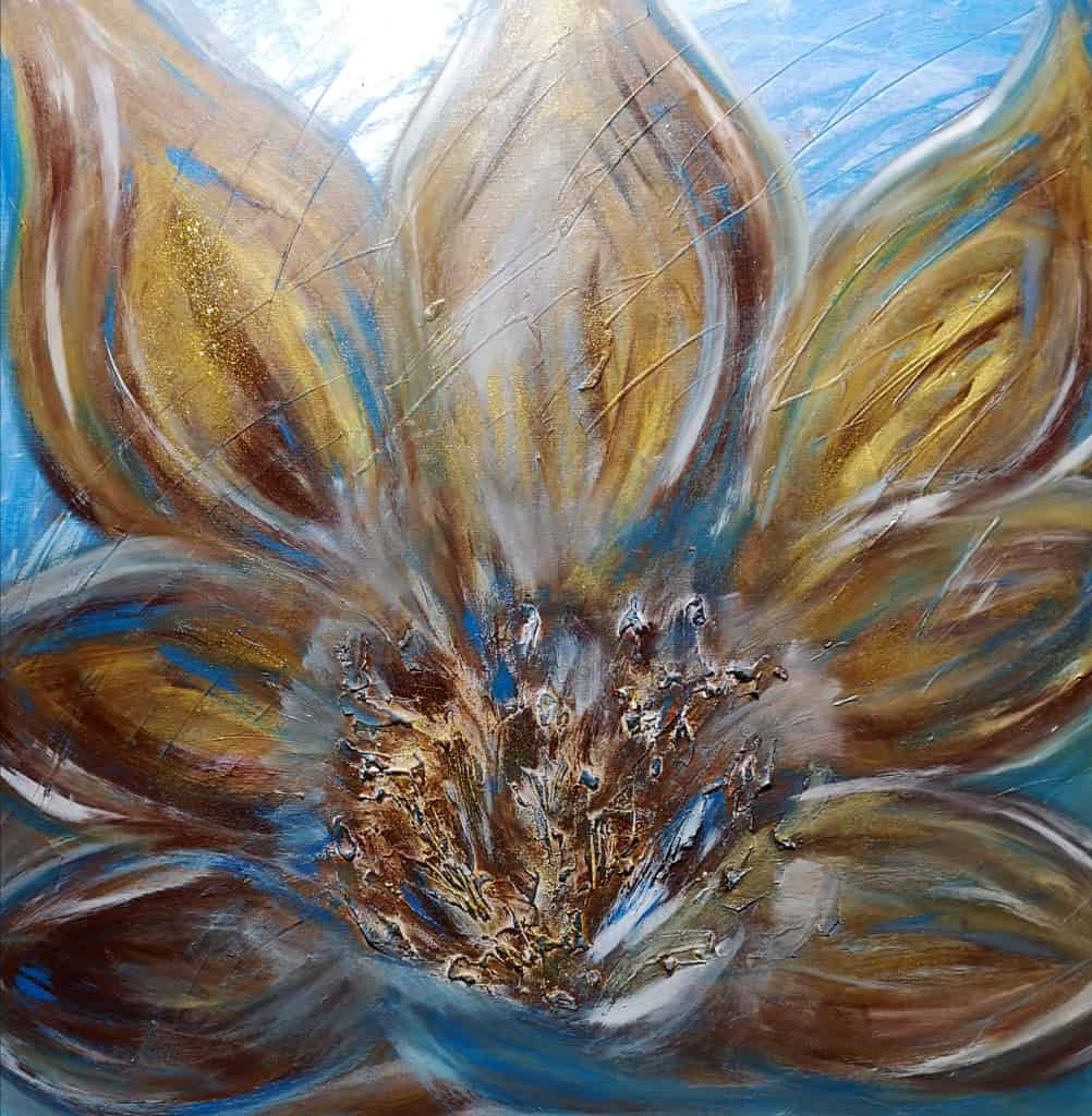 obraz_zlatica_vinsova_malba_kvet_zlaty